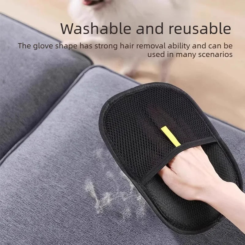 Pet Hair Remover Gloves Static Deshedding Brush for Dogs Cats Multi-Surface Cleaning Tool for Sofa Carpet Clothes Lint