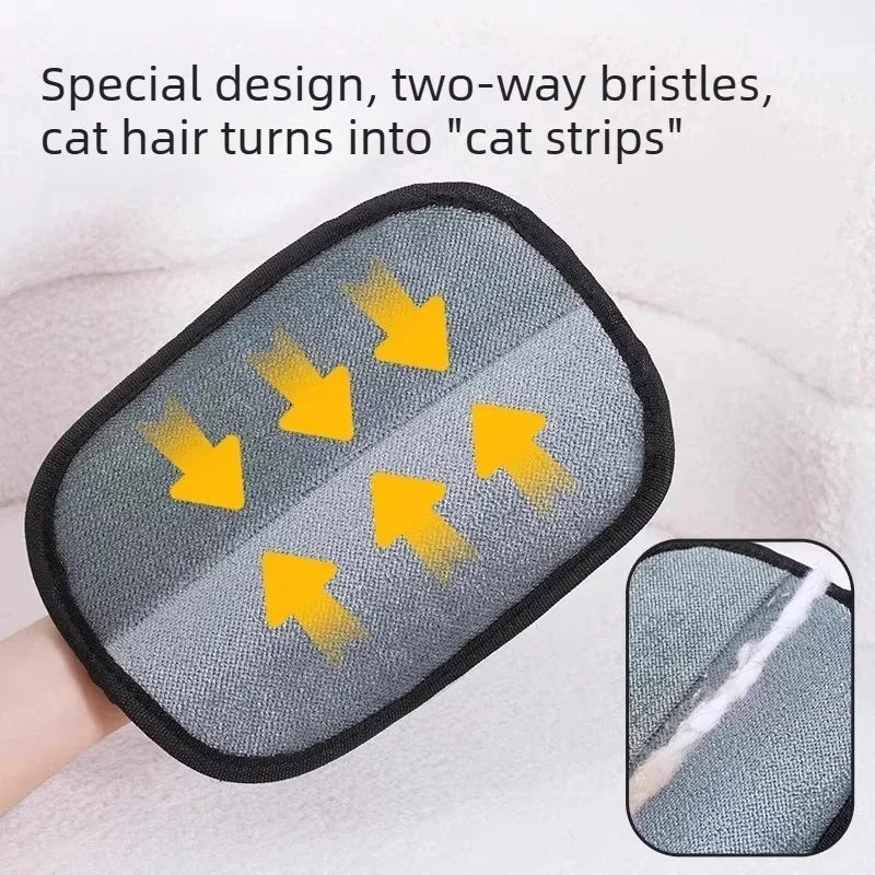 Pet Hair Remover Gloves Static Deshedding Brush for Dogs Cats Multi-Surface Cleaning Tool for Sofa Carpet Clothes Lint