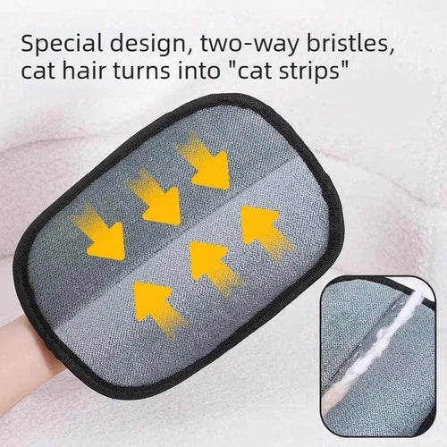 Pet Hair Remover Gloves Static Deshedding Brush for Dogs Cats Multi-Surface Cleaning Tool for Sofa Carpet Clothes Lint