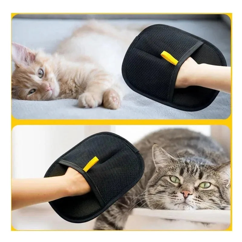 Pet Hair Remover Gloves Static Deshedding Brush for Dogs Cats Multi-Surface Cleaning Tool for Sofa Carpet Clothes Lint